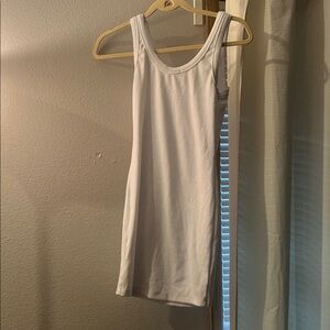 White Sleeveless Tank Dress